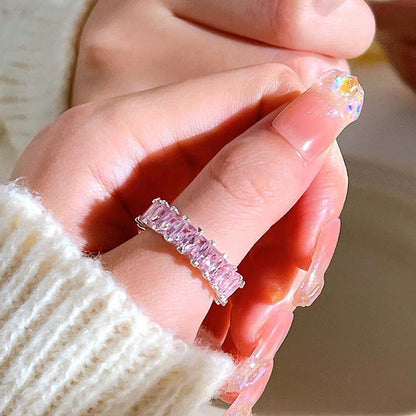 Y2K Pink Rhinestone Rings