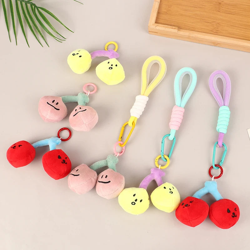 Plush Cherry Keychains