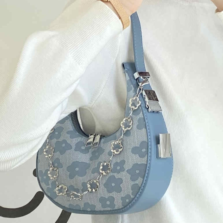 Crescent Daisy Shoulder Bag