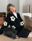 Floral Knitting Cardigan