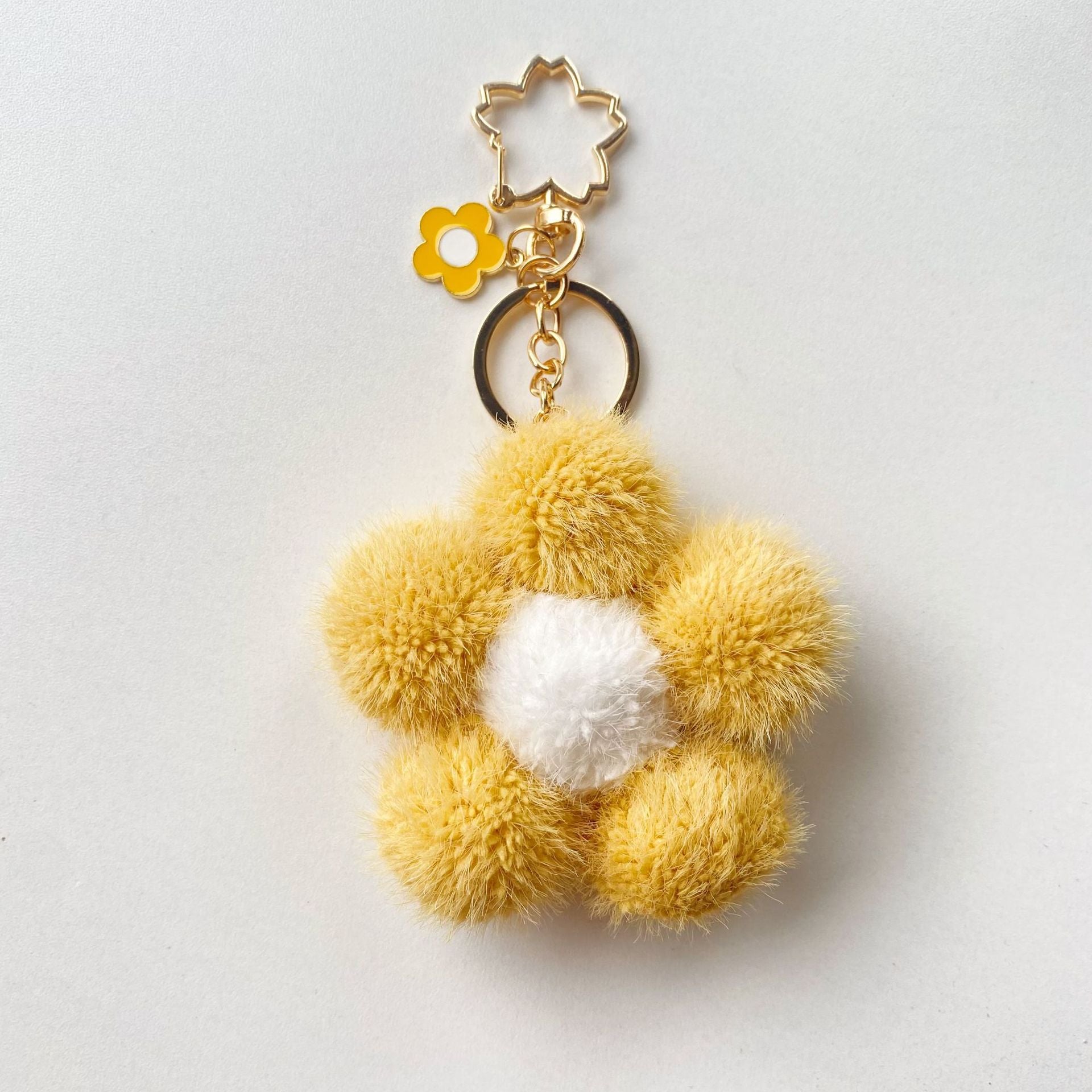 Flower Plush Keychain