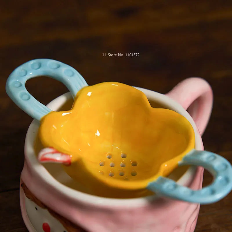 Ceramic Flower Shaped with Tea Filter