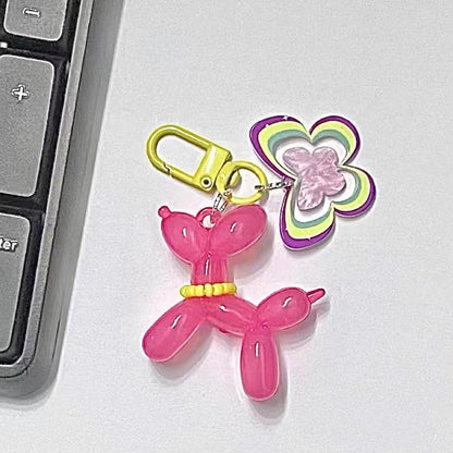 Balloon Dog and Butterfly Keychain