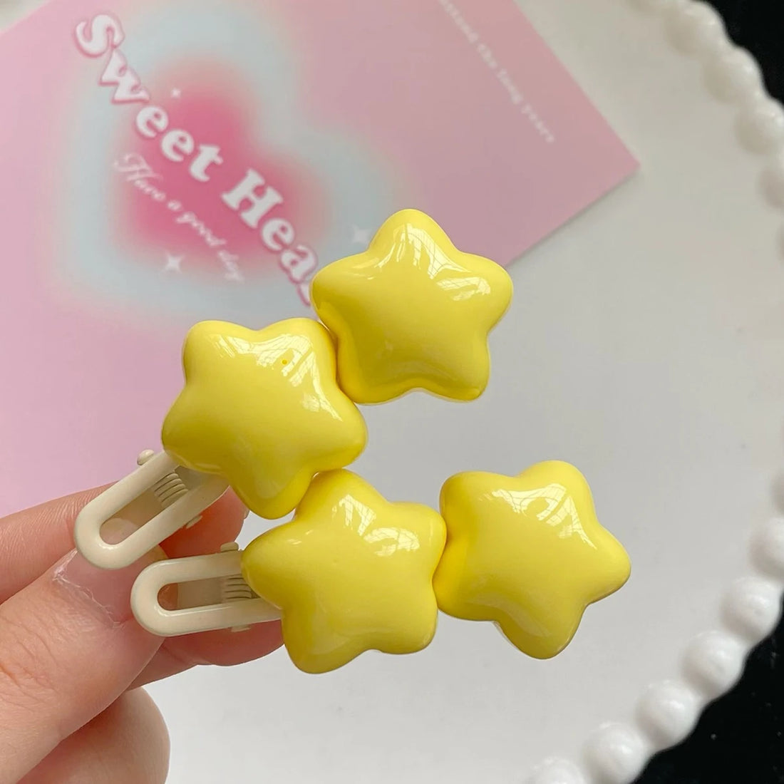 Yellow Star Girl Hair-Pin