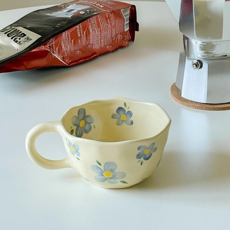 Handmade Floral Ceramic Mugs