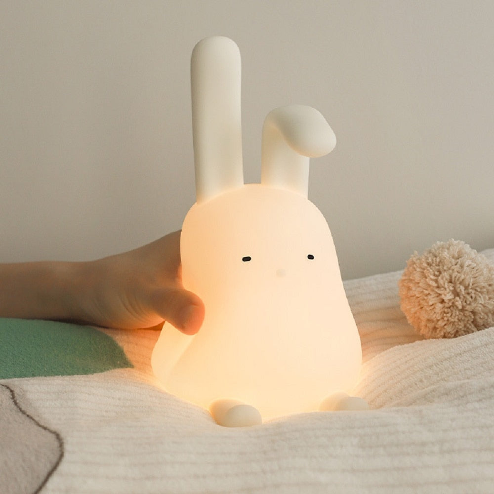 Lovely Rabbit Bending Ears LED Night Lights