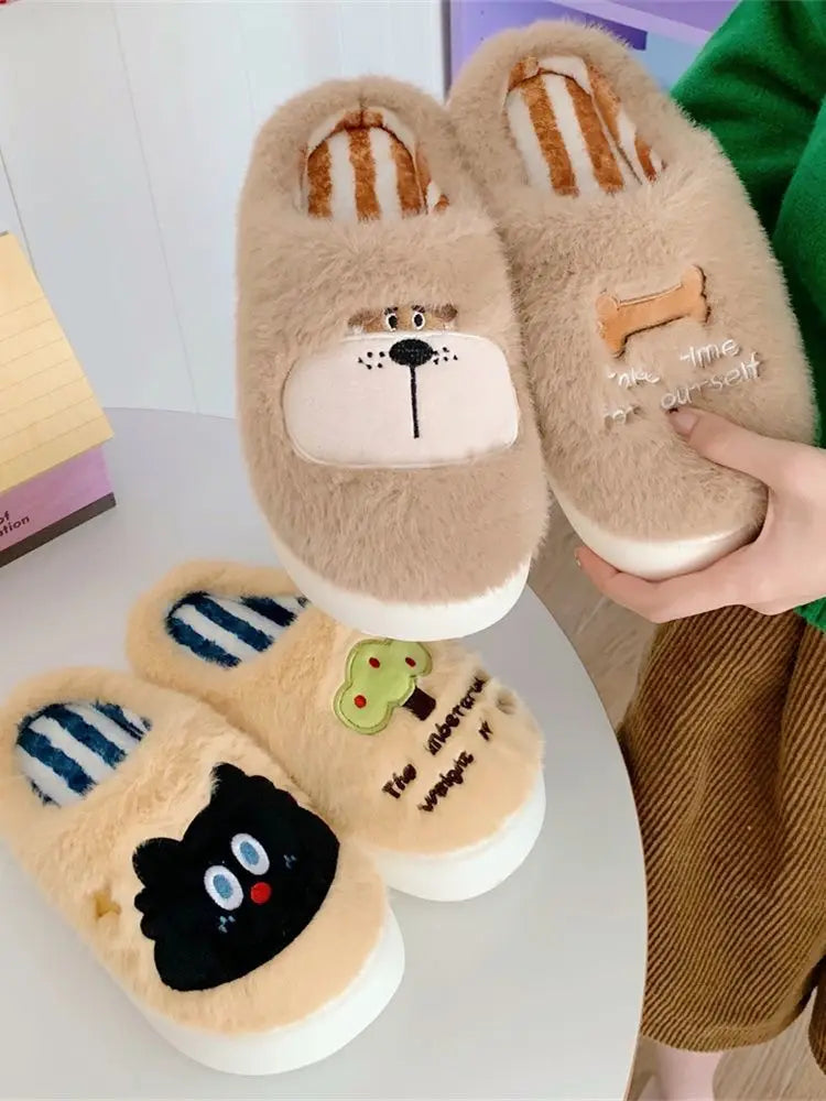 Multi Plush Slippers