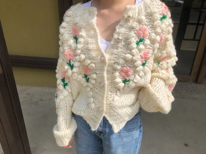 Vintage Embroidered Knitted Sweater