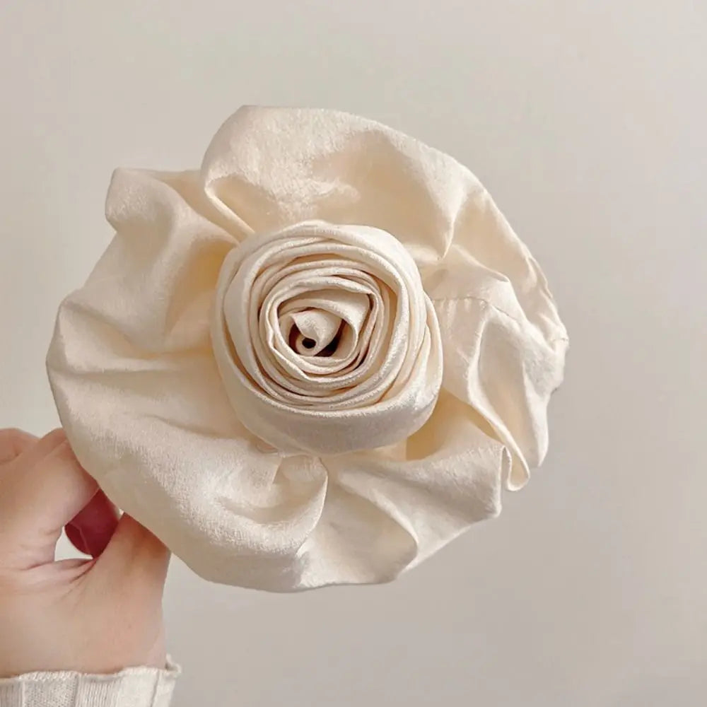 Cloth Rose Hair Claw Clip