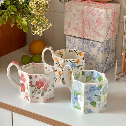 Flower Ceramic Mugs