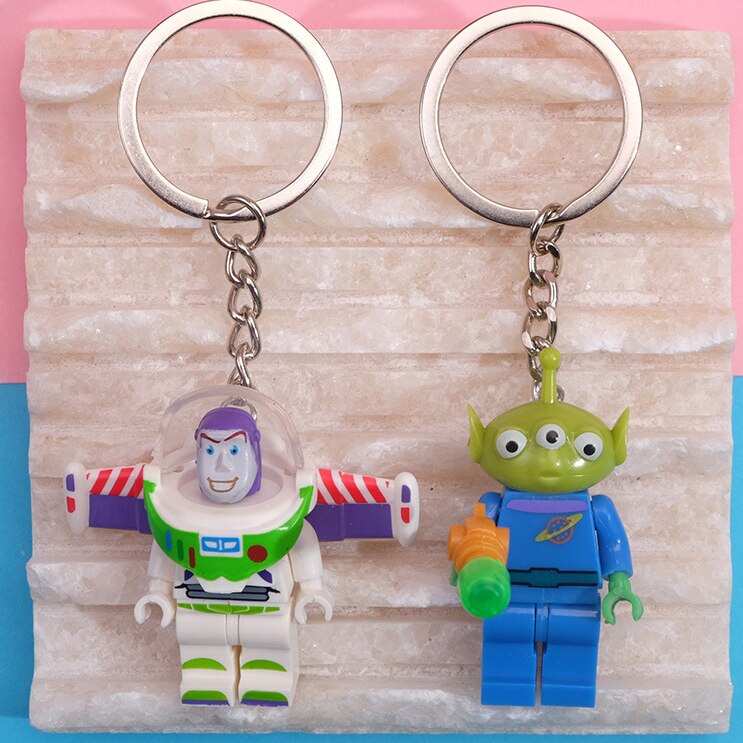 Super Hero Building Blocks Keychain