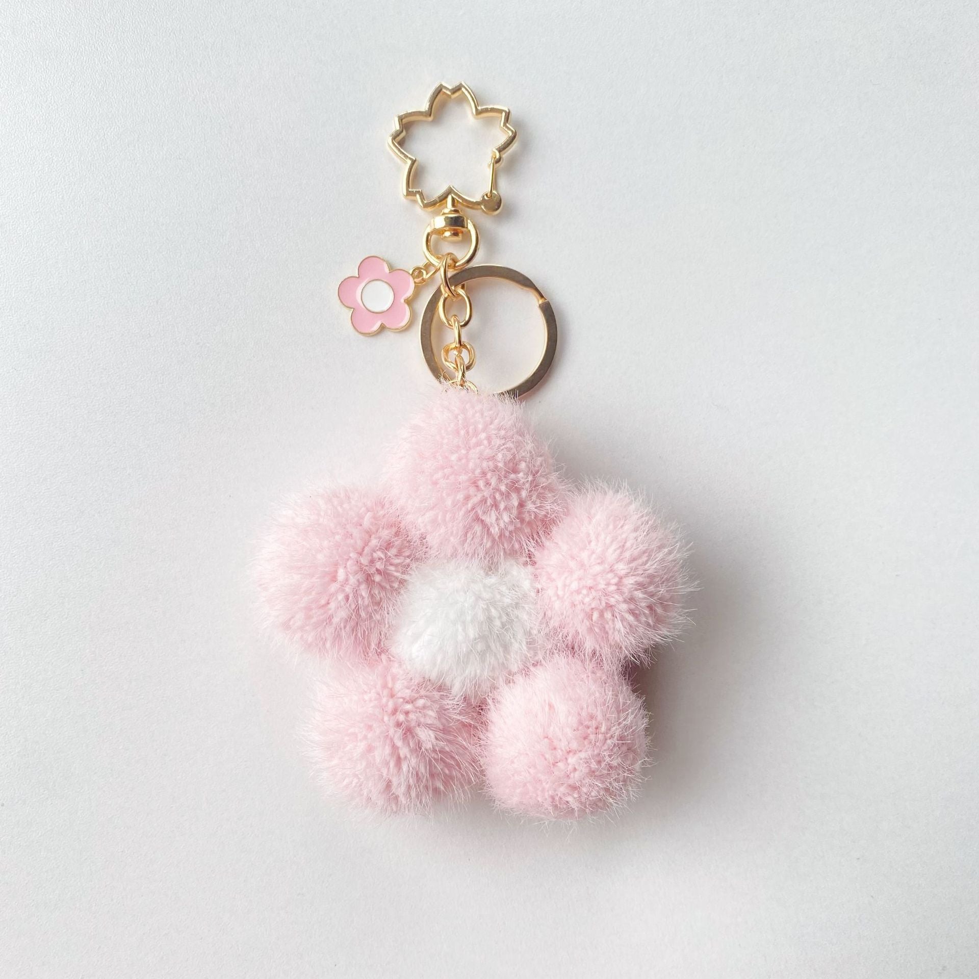 Flower Plush Keychain