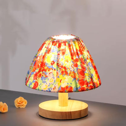 Floral  Wood Lamp