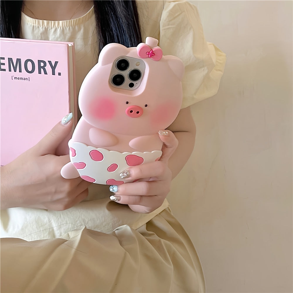 3D Pink Pig Phone Case