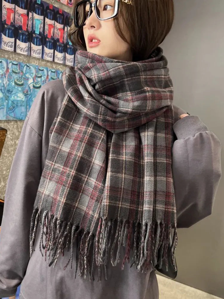 Vintage Plaid Scarf