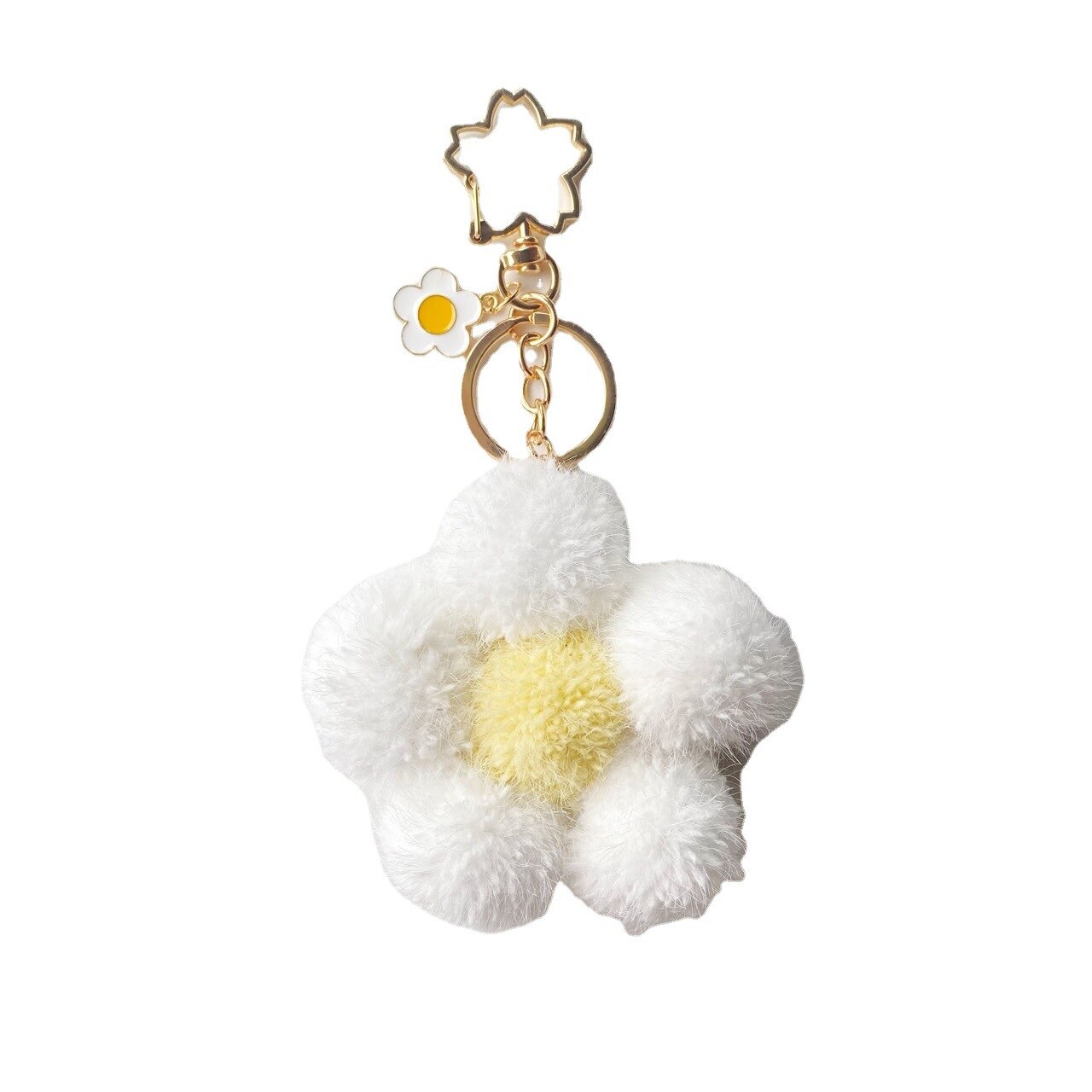 Flower Plush Keychain