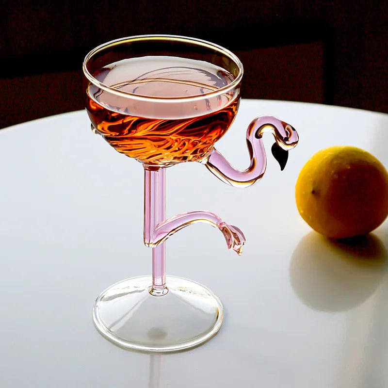 Pink Flamingo Cocktail Glasses