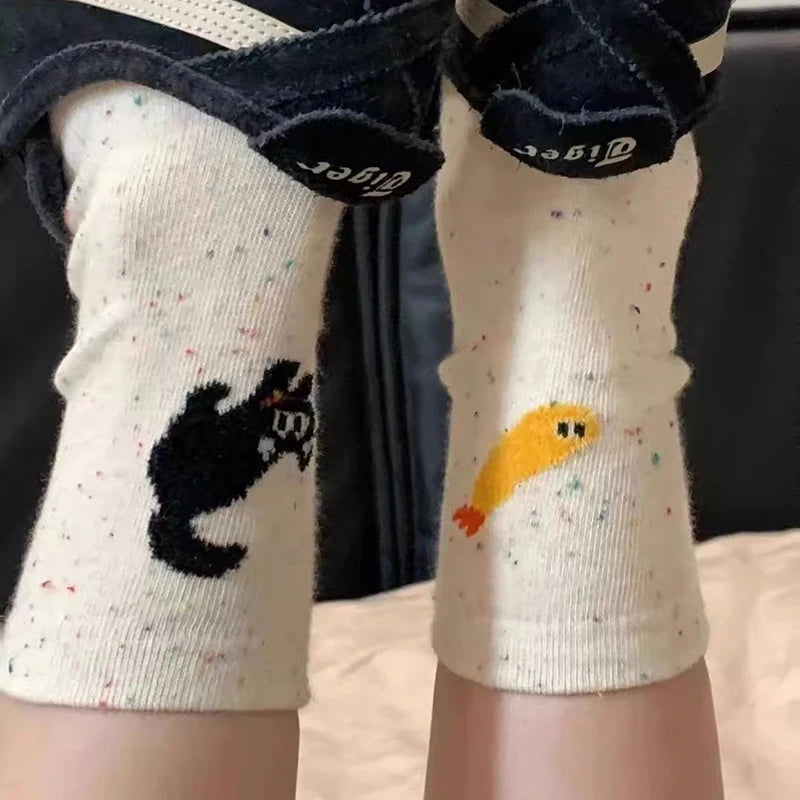 Cat Fish Cotton Socks