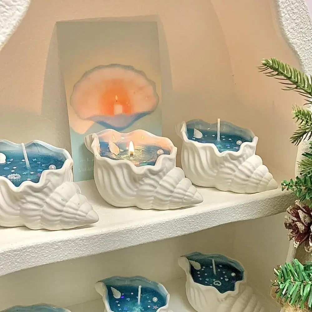 Handmade Seashell Candle