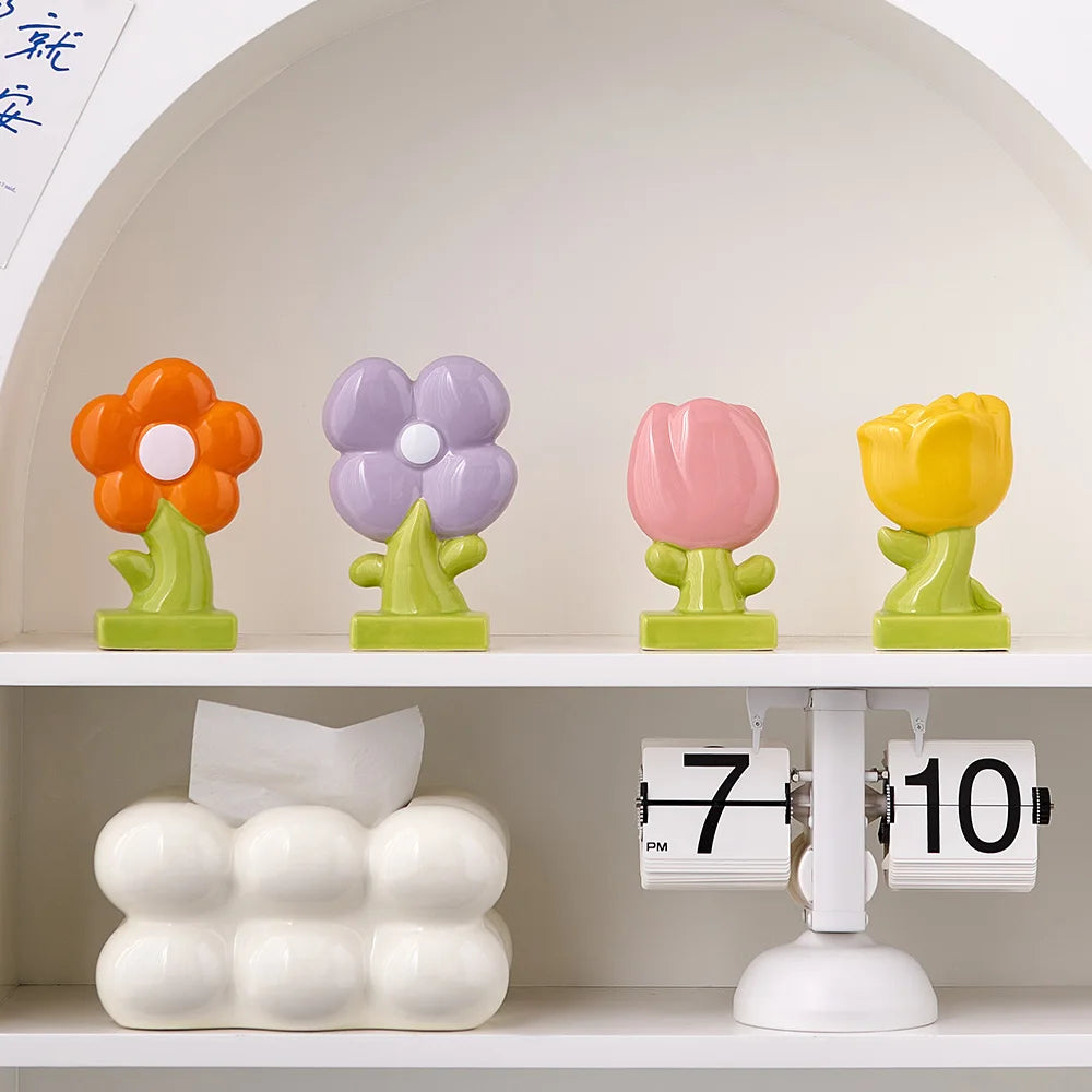 Ceramic Mini Flower Ornaments