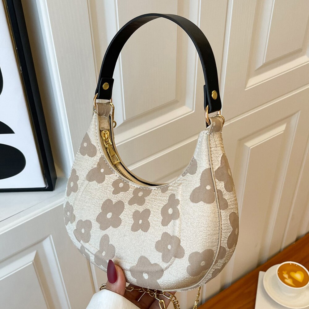 Crescent Daisy Shoulder Bag