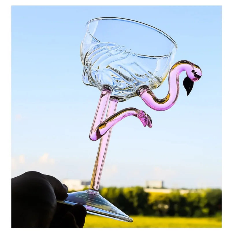 Pink Flamingo Cocktail Glasses