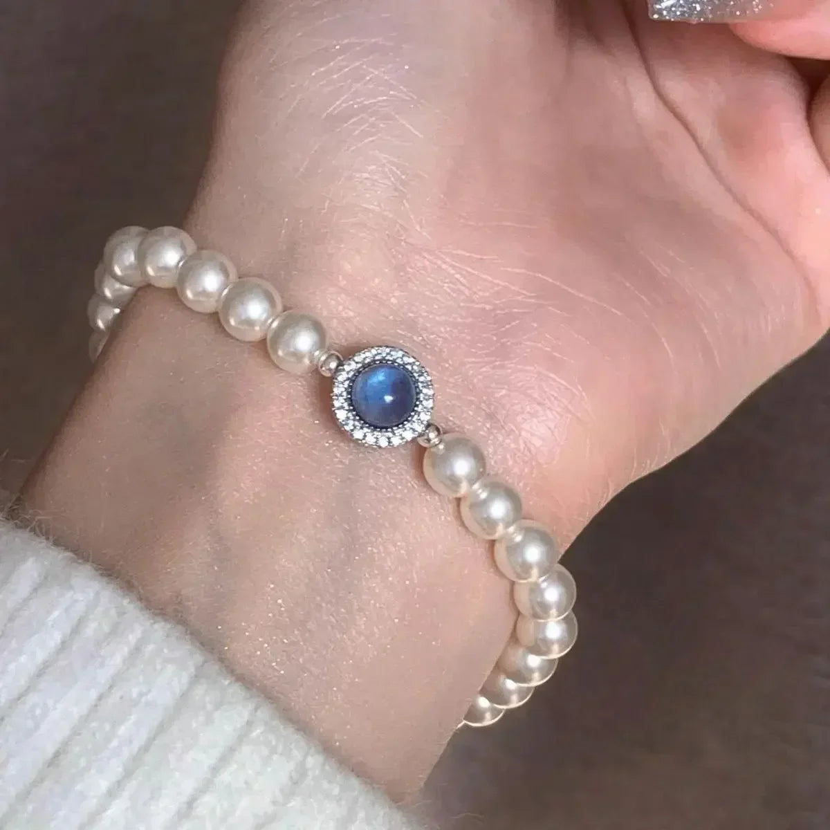 The Classic Blue Pearl Bracelet