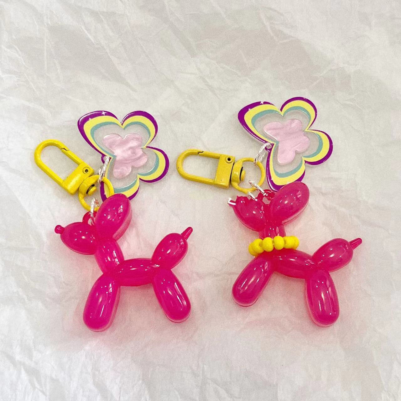 Balloon Dog and Butterfly Keychain