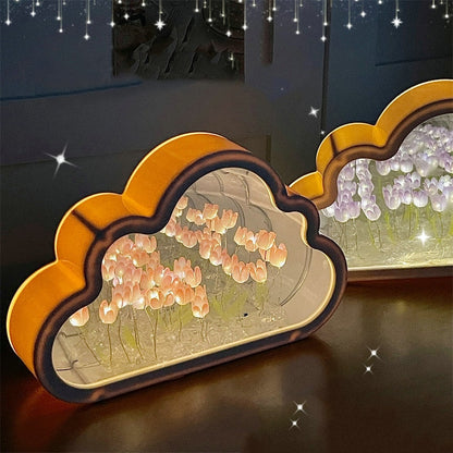 DIY Cloud Tulip Mirror Lamp