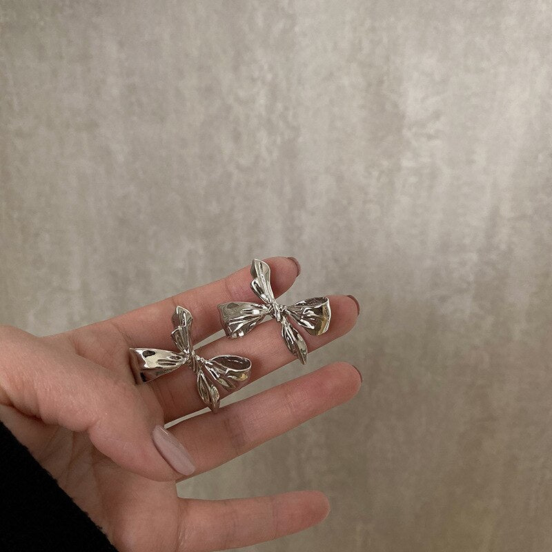 Metallic Bowknot Earrings