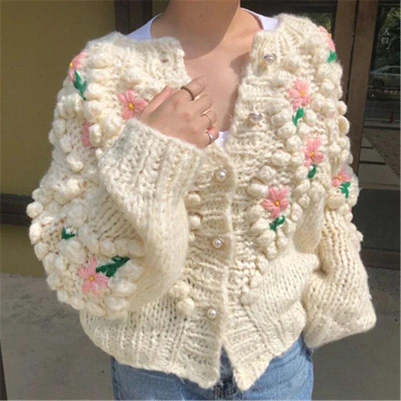 Vintage Embroidered Knitted Sweater