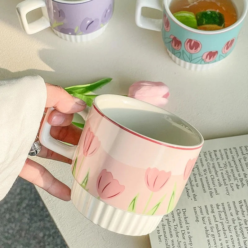 Tulip Flower Ceramic Mug