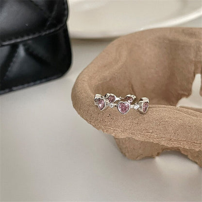 Mini Pink Hearts Ring