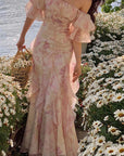 Fairycore Floral Midi Dress