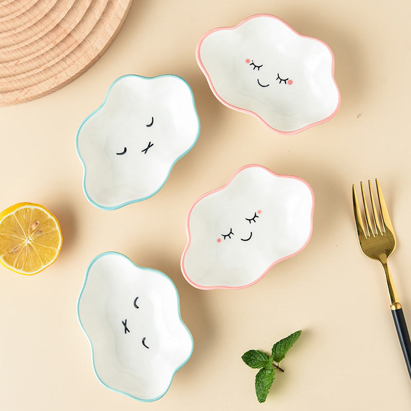 Ceramic Clouds Dipping Sauce Dish