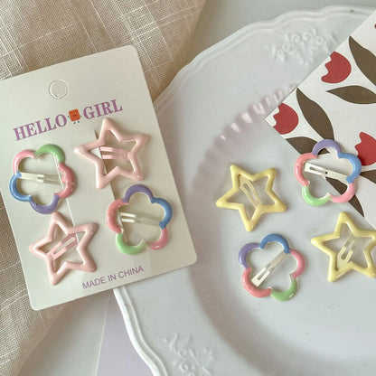 4Pcs Stars &amp; Flower Hairpins