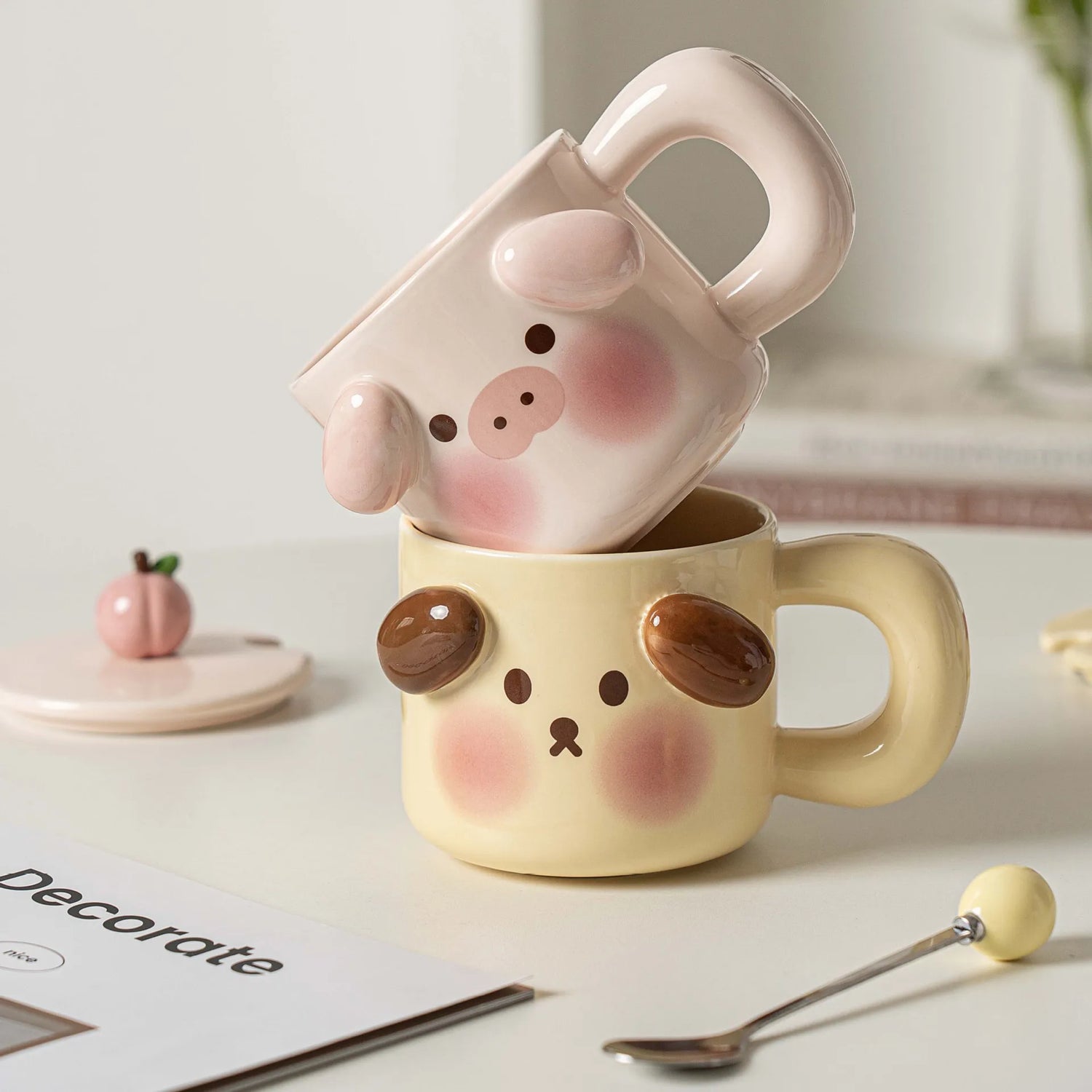 Puppy and Pig Mugs