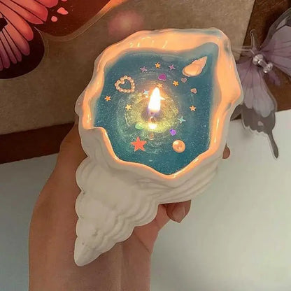 Handmade Seashell Candle