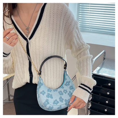 Crescent Daisy Shoulder Bag