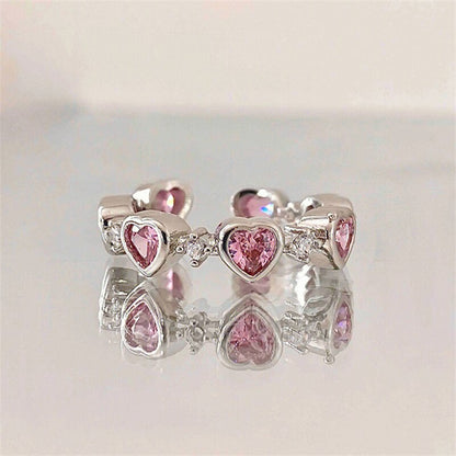 Mini Pink Hearts Ring