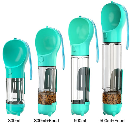 3 in 1 Portable Dog Water Bottle Food