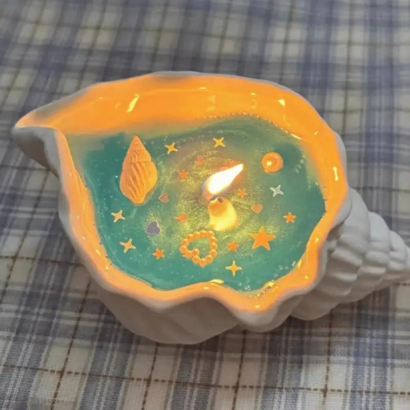 Handmade Seashell Candle