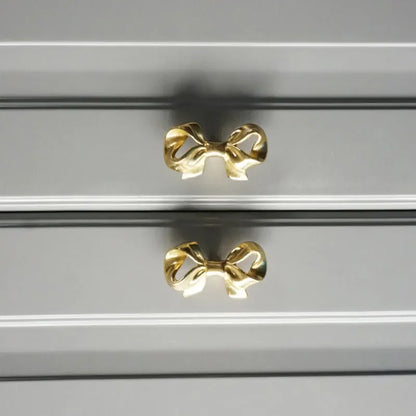 Gold Bow Tie Drawer Knobs