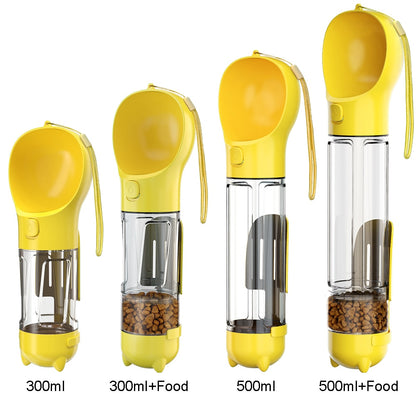 3 in 1 Portable Dog Water Bottle Food