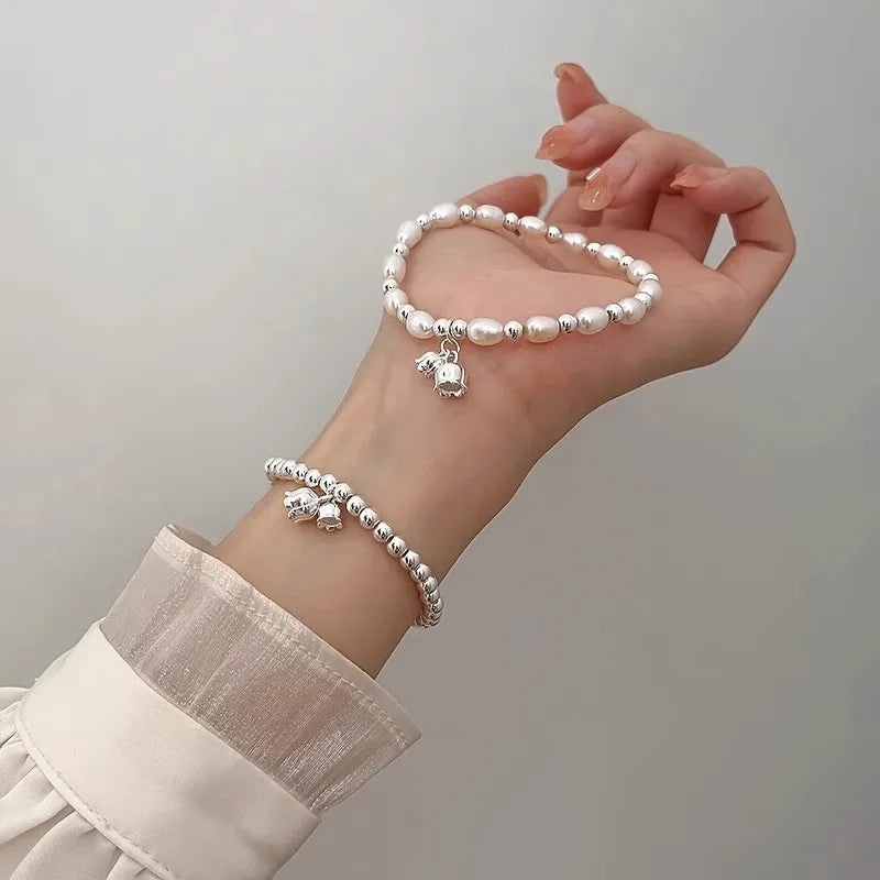 Bell Pearl Bead Bracelet