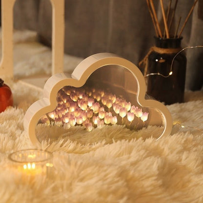 DIY Cloud Tulip Mirror Lamp