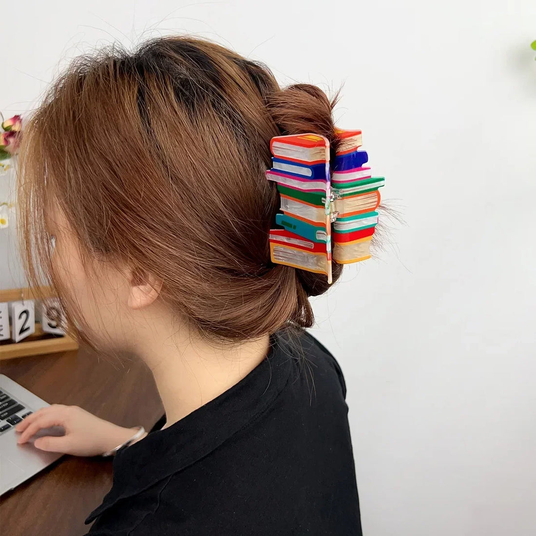 Books Hair Claw Clip