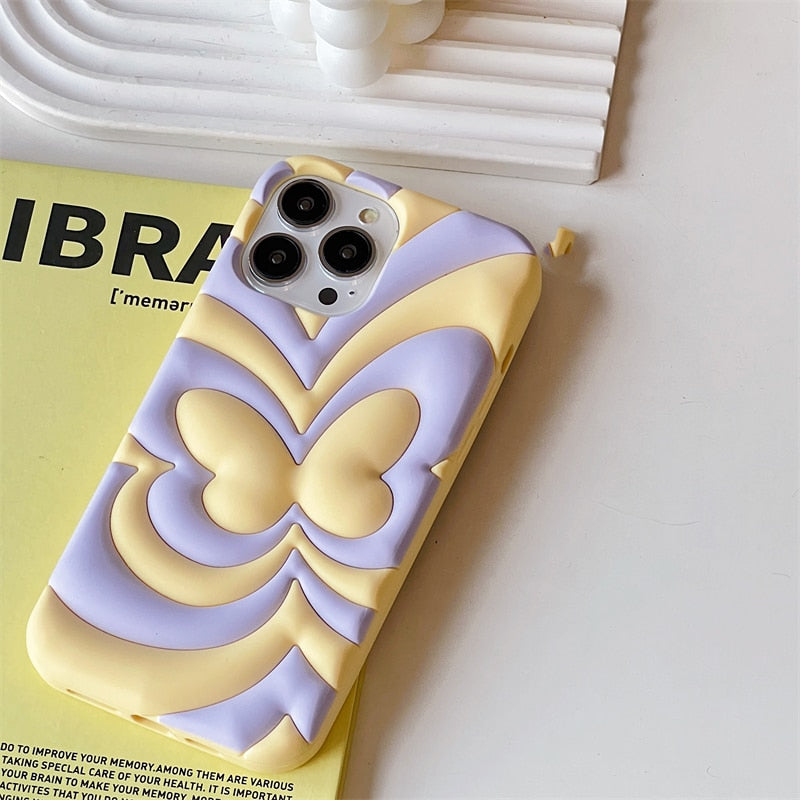 Gradient 3D Butterfly Phone Case