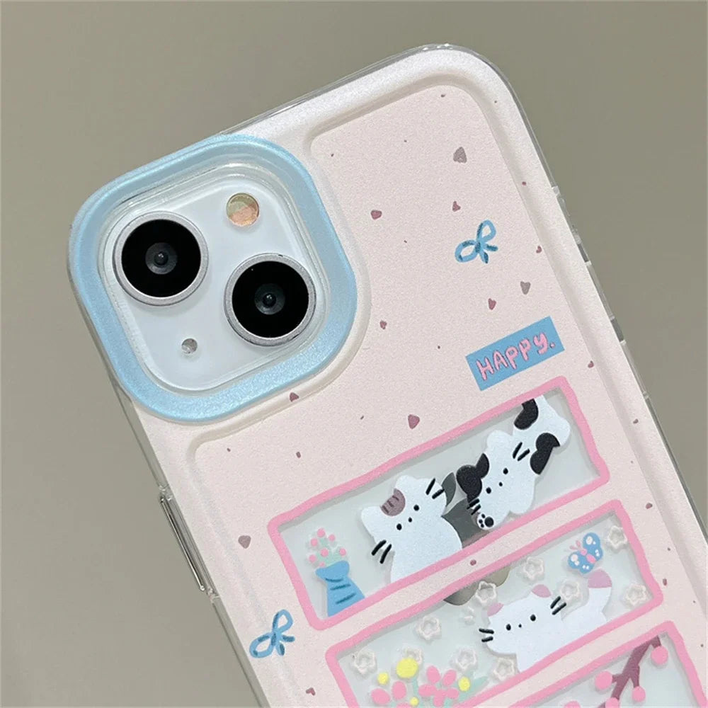 Pink Happy Cat Phone Case