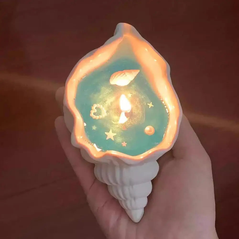 Handmade Seashell Candle